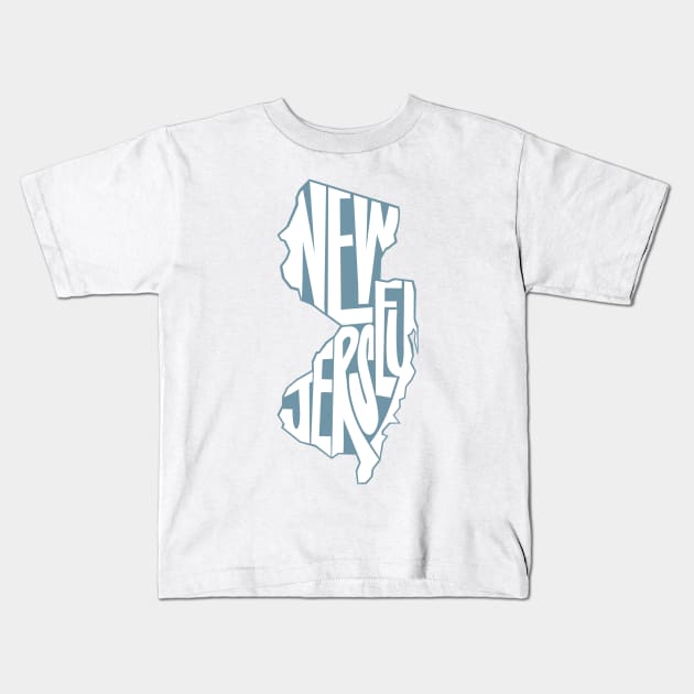 New Jersey - Blue Kids T-Shirt by mmirabella
